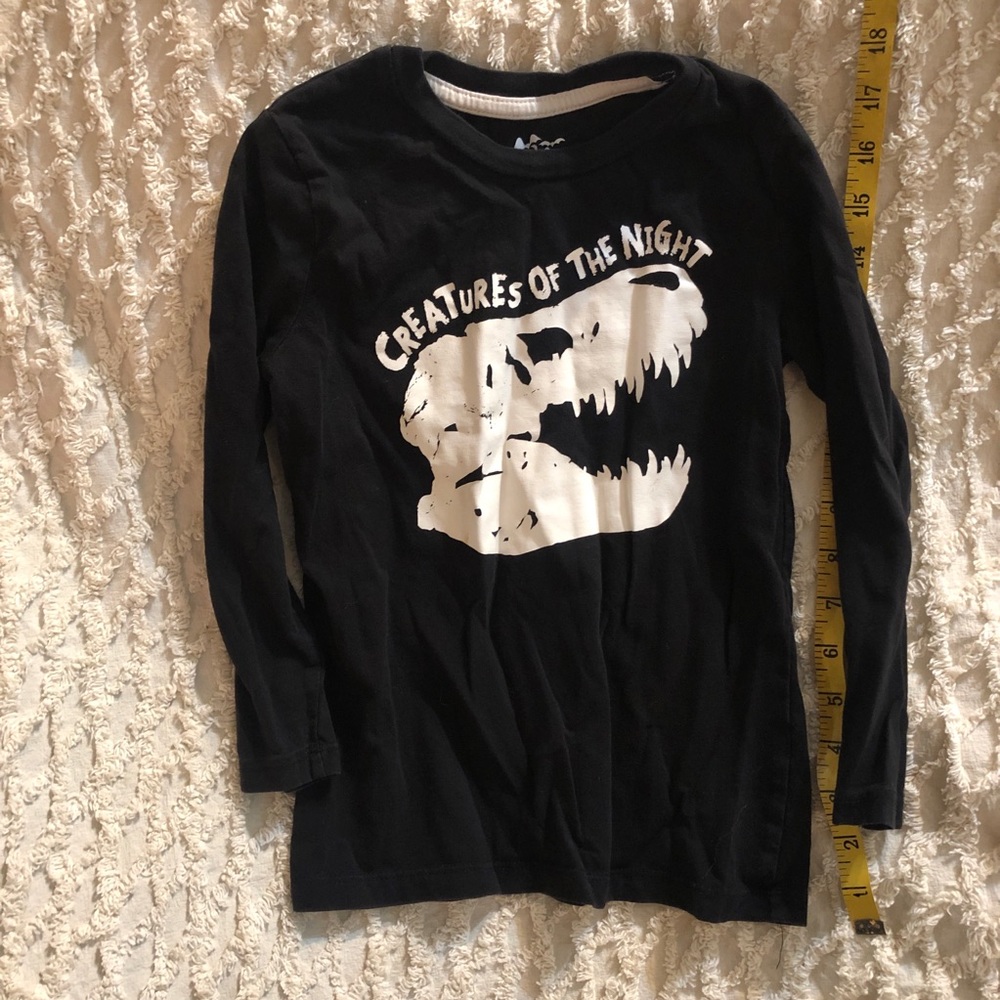 Dino Halloween Glow in the Dark Long Sleeve Tee